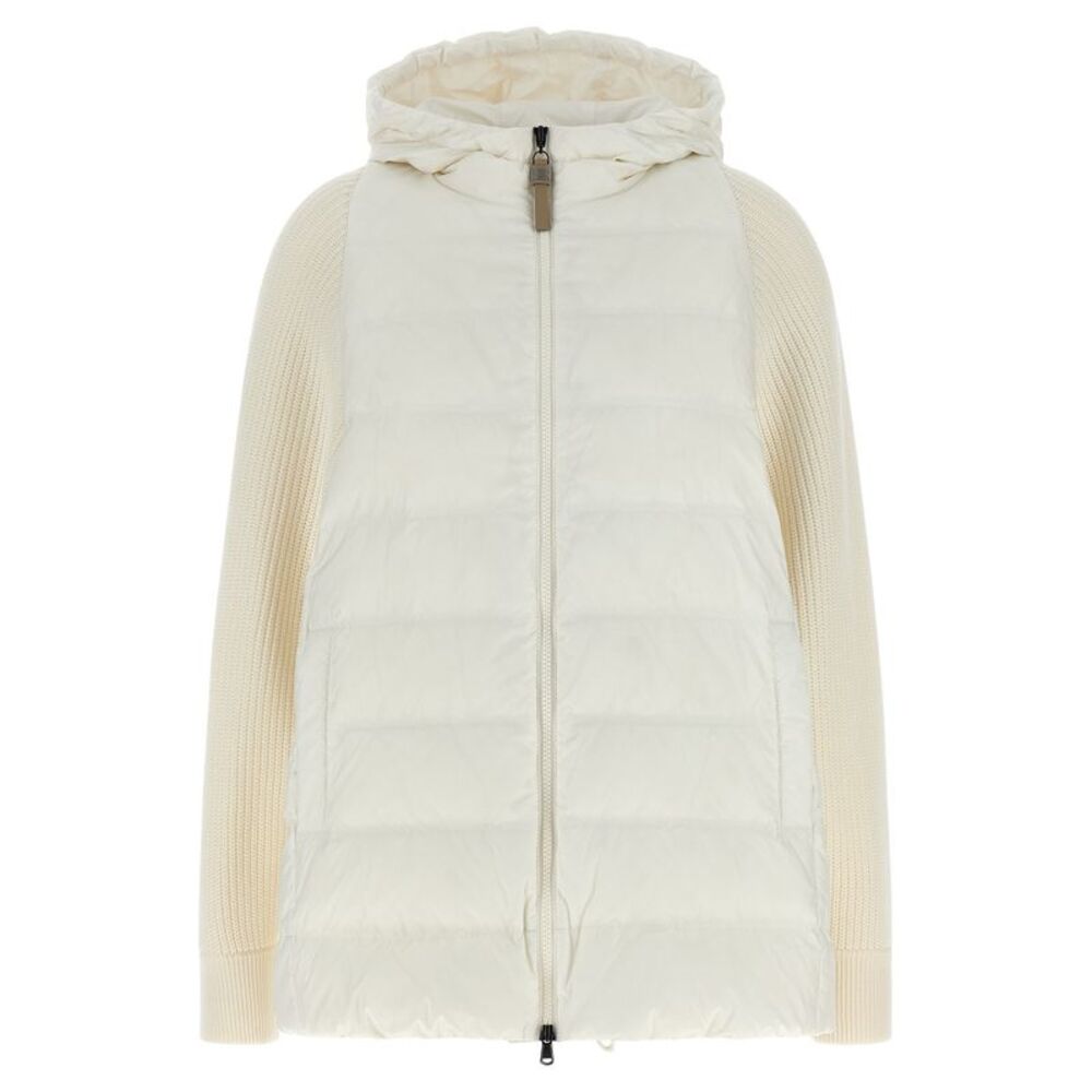 Brunello Cucinelli White Polyester Full-Length Women's Jacket